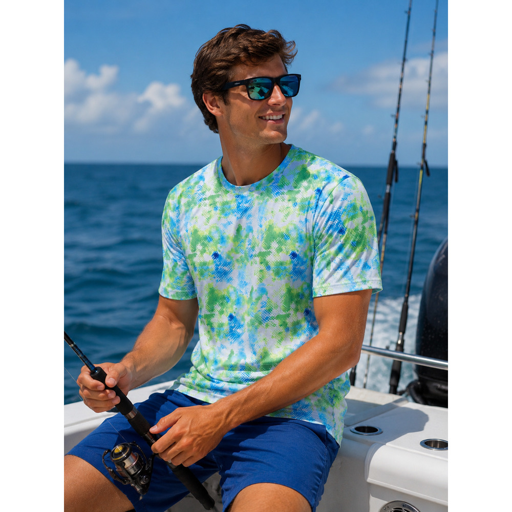 Reel Legends Mne's UPF Fishing shirt size Medium Boating Outdoors Performance